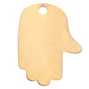 Pendente a forma di mano di Fatma 20x14 mm in resina epossidica 304 in acciaio inossidabile Rosa Blu Dorato x1