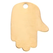 Pendente a forma di mano di Fatma 20x14 mm in resina epossidica 304 in acciaio inossidabile Rosa Blu Dorato x1