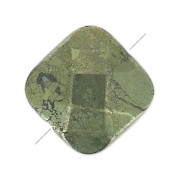 Perlina Quadrato sfaccettato mm. 12 Pirite x1