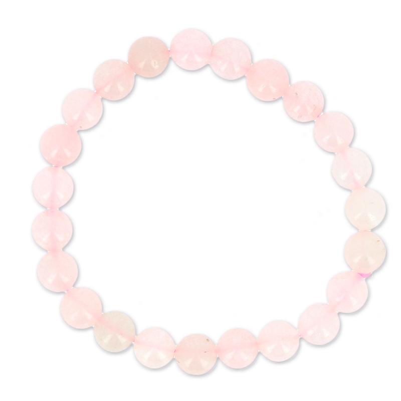 Bracciale con pietra di rodocrosite da 7,5 mm e 10 mm: braccialetto elastico unisex - Italia
