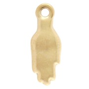 Ciondolo a mano 15x5,5 mm motivo occhi e strass - Acciaio inossidabile 304 Dorato x1