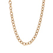 Collare a catena da 6 mm Striato - Acciaio inossidabile 304, Dorato x45cm