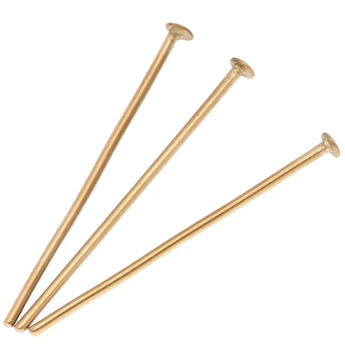 Chiodi a testa piatta 30x1 mm - acciaio inossidabile 304 Dorato x10