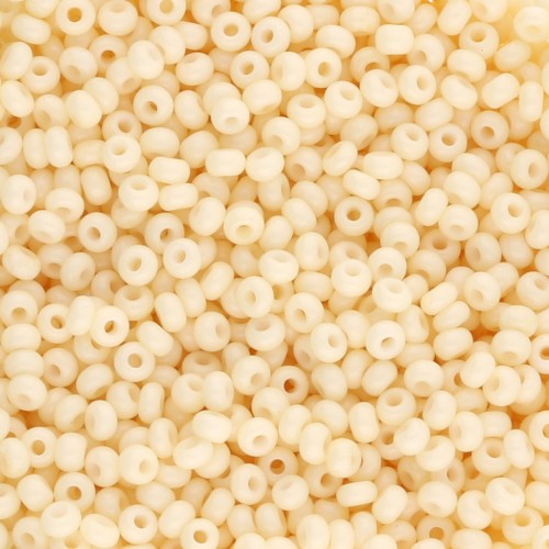 Perla Preciosa 11/0 da 2 mm - Solgel - Beige tinto in bianco gesso x 20 g