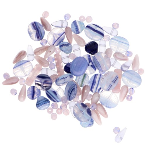 Assortimento di Perle di Boemia - Lavanda x50g