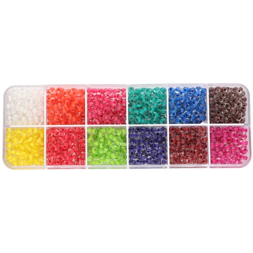 Perle assortite 6/0 4 mm - Colori intensivi x200g