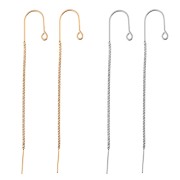 Regalo - Orecchini a maglia veneziana Acciaio inossidabile - Finitura casuale x2