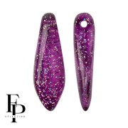 Perle di vetro Perla 5x16 mm - Costellazione trasparente Ametista x25