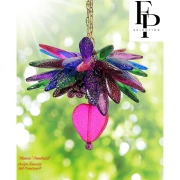 Perle di vetro Perla 5x16 mm - Costellazione trasparente Ametista x25