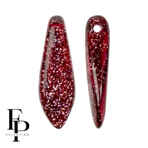 Perle di vetro Perla 5x16 mm - Costellazione trasparente Granato x25