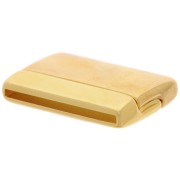 Chiusura magnetica 33x22 mm per laccetto 30mm dorato con oro fino x1