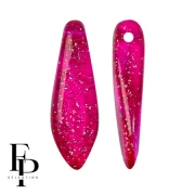 Perle di vetro Perla 5x16 mm - Costellazione trasparente Rosa Fucsia x25