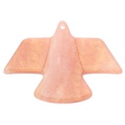 Ciondolo a forma di aquila in acetato 25x35,5 mm - Brillantini color pesca x1|raw }}
