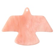 Ciondolo a forma di aquila in acetato 25x35,5 mm - Brillantini color pesca x1