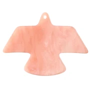 Ciondolo a forma di aquila in acetato 25x35,5 mm - Brillantini color pesca x1