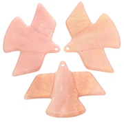 Ciondolo a forma di aquila in acetato 25x35,5 mm - Brillantini color pesca x1