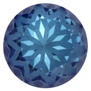 Cabochon rotondo Aurora A1088L Lotus 10 mm - Crystal Bermuda Blue x1