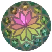 Cabochon rotondo Aurora A1088L Lotus 10 mm - Crystal Vitrail Rosa x1
