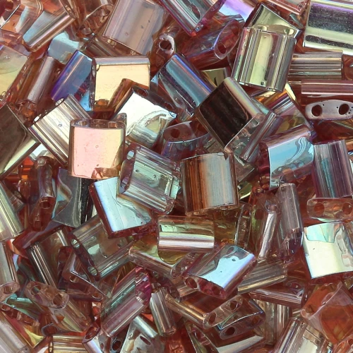 Perline Miyuki Tila 5x5x1,9 mm TL-55019 - Cristallo marrone arcobaleno x10g