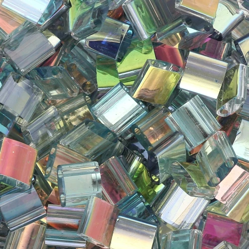 Perline Miyuki Tila 5x5x1,9 mm TL-55025 - Cristallo blu arcobaleno x10g