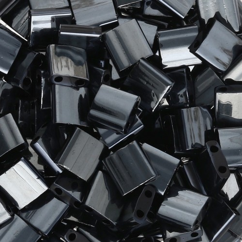 Perline Miyuki Tila 5x5x1,9 mm TL-55092 - Ematite nera blu Pieno x10g