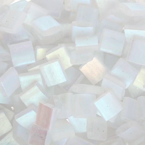 Perline Miyuki Tila 5x5x1,9 mm TL-55107 - Crystal AB Full Mat x10g