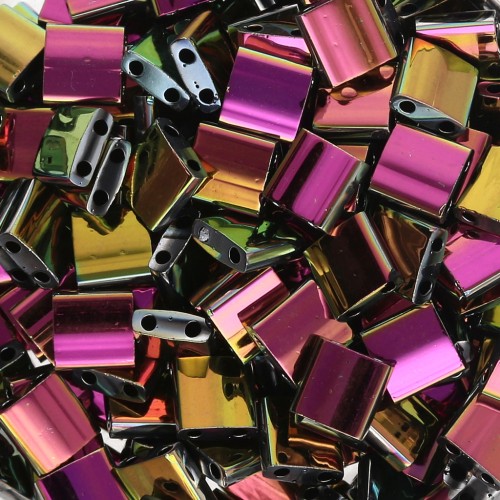 Perline Miyuki Tila 5x5x1,9 mm TL-55109 - Black Vitrail Full x10g