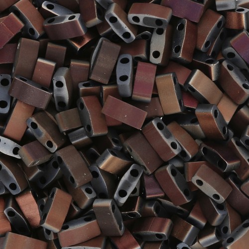 Perline Miyuki Half Tila 5x2.3x1.9mm HTL-55111 - Nero Valentinite Full Mat x10g