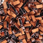 Perline Miyuki Half Tila 5x2.3x1.9mm HTL-55113 - Black Sunset Full Mat x10g|raw }}