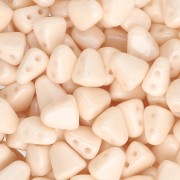 Perline di vetro ceco a due fori Nib-Bit 6x5 mm - Opaco Champagne Luster x10g