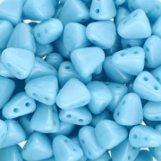 Perline in vetro ceco a due fori Nib-Bit 6x5 mm - Turchese blu opaco x10g