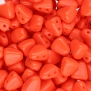 Perline di vetro ceco a due fori Nib-Bit 6x5 mm - Rosso chiaro opaco x10g