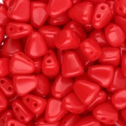 Perline in vetro ceco a due fori Nib-Bit 6x5 mm - Rosso Corallo Opaco x10g