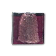 Quadrati foglia argento mm. 20 Amethyst x4