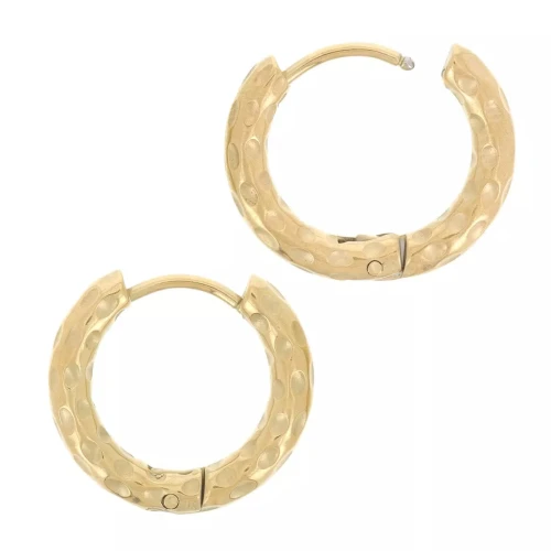 Rosette martellate 18 mm - Filo 3 mm - Acciaio inox 304L Dorato x20