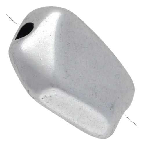 Perlina irregolare 13x11 mm - Argento invecchiato x1