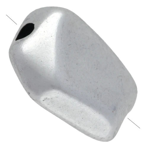 Perlina irregolare 13x11 mm - Argento invecchiato x1