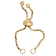Catena veneziana regolabile da 80 mm con anello aperto Acciaio inossidabile 316L, Dorato x1
