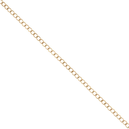 Catena Rombo a maglie da 3 mm - Acciaio inossidabile 316L placcato oro x50cm