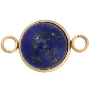 Anello aperto per cabochon a fondo piatto da 10 mm in acciaio inox placcato oro x1