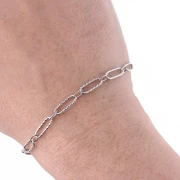 Catena a maglia ovale alternata (1x1) testurizzata 4 mm Acciaio inox 304 x50cm