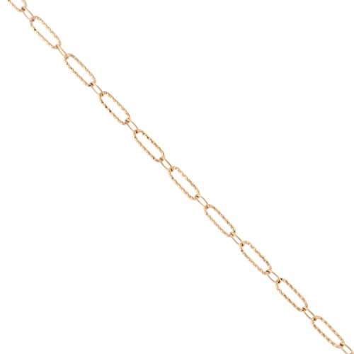 Catena a maglie ovali alternate (1x1) con texture 4 mm in acciaio inossidabile 304 Dorato x50cm