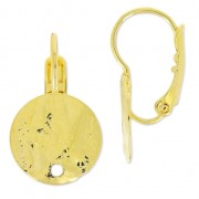 Monachelle disco con un foro 12mm dorato con oro fino x2|raw }}