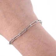 Catena a maglie rettangolari alternate da 4 mm Acciaio inox 304 x50cm