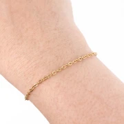 Catena a maglia Forçat 2 mm - Acciaio inox 316L Gold x50cm