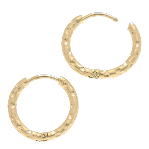 Rosette martellate 16 mm - Filo 2 mm - Acciaio inox 304L Dorato x2