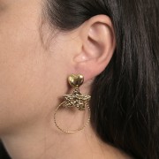 Orecchini a cuore 12 mm - Placcatura argento fine x2