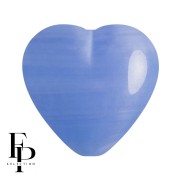 Perla di vetro a cuore 16x15 mm - Azzurro opaco x1