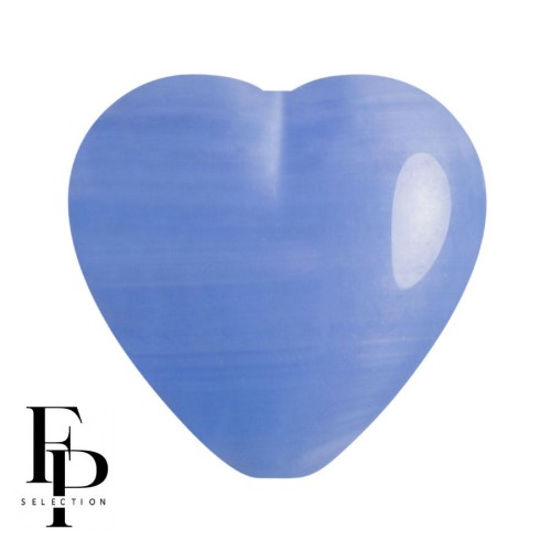 Perla di vetro a cuore 16x15 mm - Azzurro opaco x1