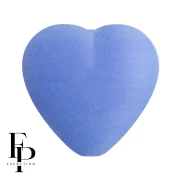 Perla di vetro a cuore 16x15 mm - Blu cielo opaco Mat x1